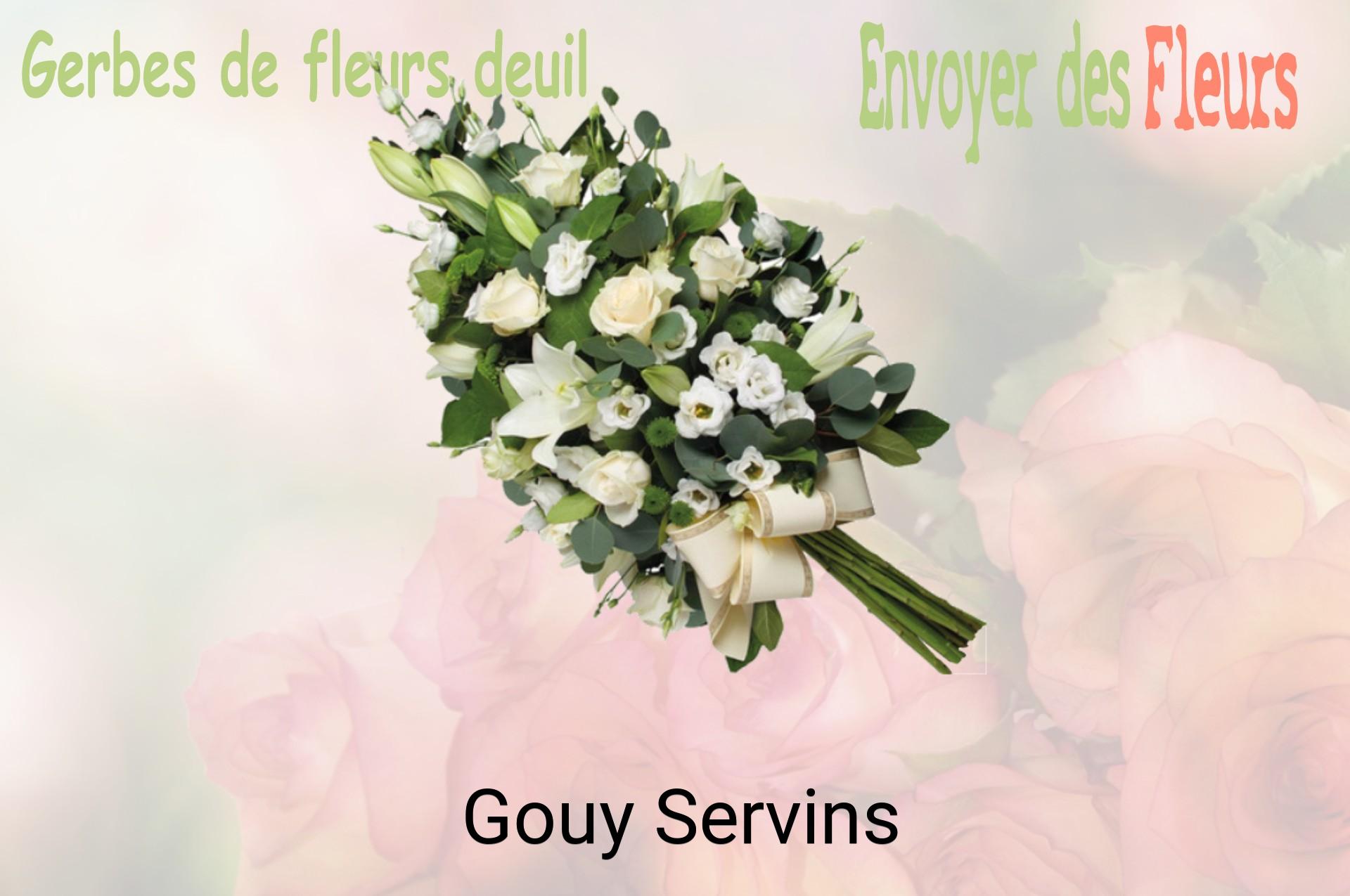 Gerbe de fleurs de deuil livrée à Gouy-Servins